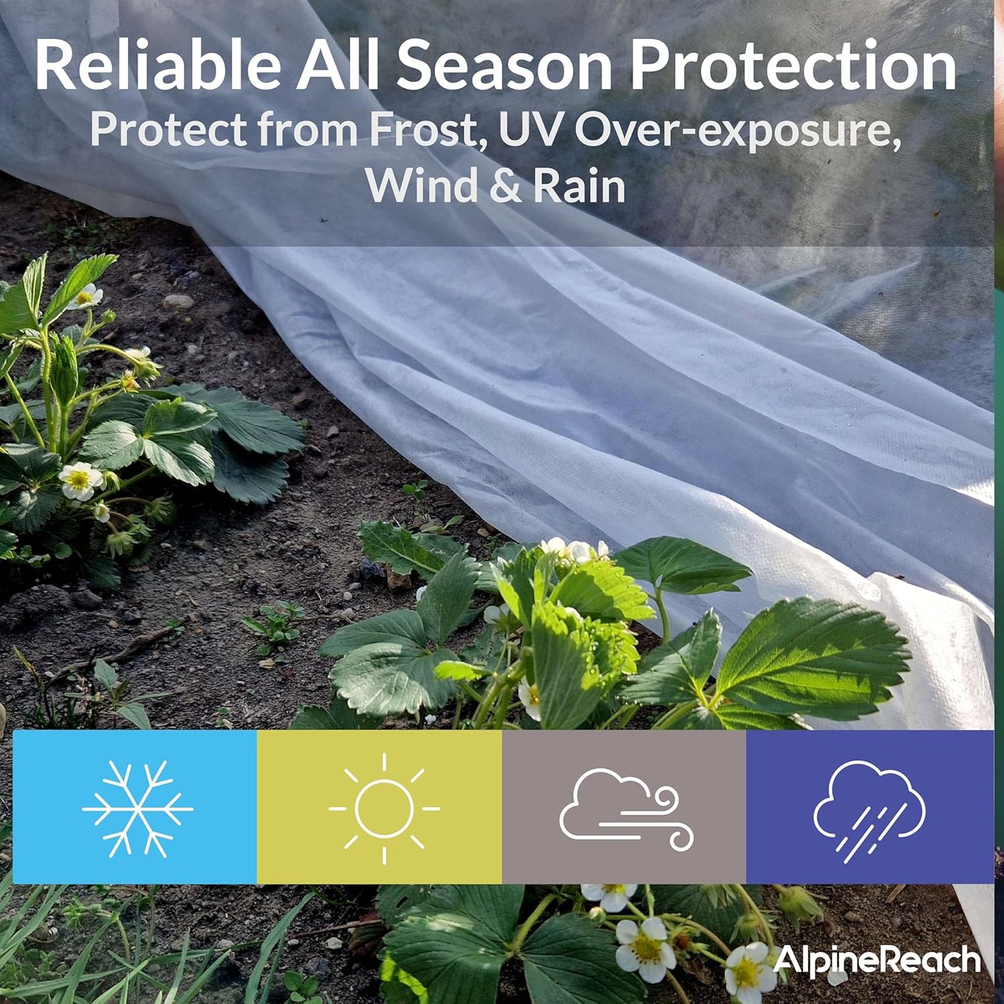 AlpineReach Plant Frost Cover Protection Blanket 10ft x 30ft - AlpineReach